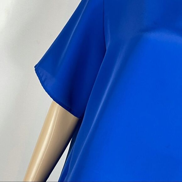 David Matthew Vintage 1970s Women's Blue Blouse - Picture 3 of 13